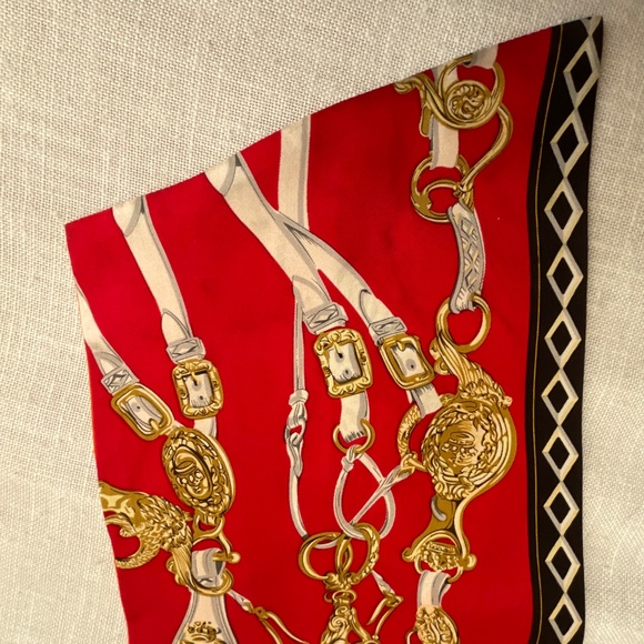 Hermes Bridges De Gala Maxi Twilly 100% Silk  8”x74”Made in France - Picture 15 of 16